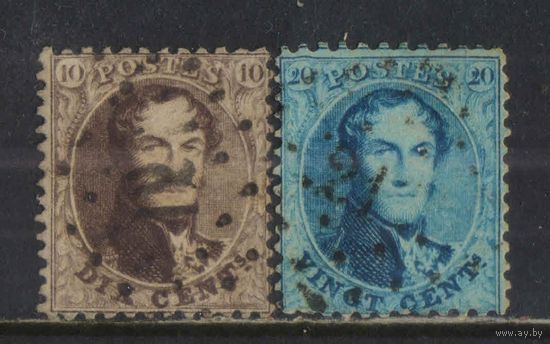 Бельгия Кор 1863 Леопольд I Стандарт #11В,12B