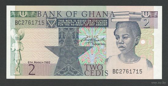 Гана 2 седи 1982 года. Тип Р-18d. Состояние UNC