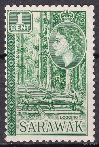 83.BrK. Великобритания. Колонии. Саравак. Елизавета  II. Местные мотивы. 1957 г. 1с. Mi.#188.