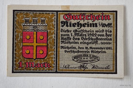 1922 год 1 марка   Германия