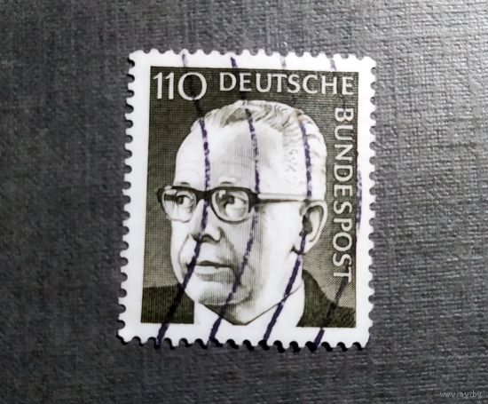 Марка Германия 1972 год Густав Хайнеман