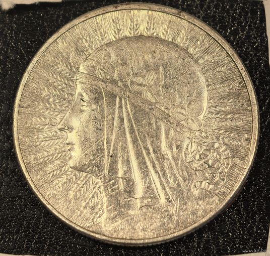 10 злотых 1932 Ядвига Полония очень красивая Яркая