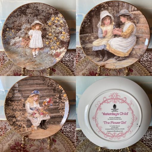 Тарелка коллекционная Дети Девочка Wedgwood Англия винтаж