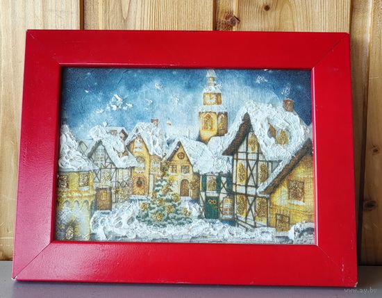 Картина на стекле, в технике декупаж