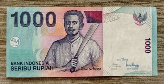 Werty71 Индонезия 1000 рупий 2016 UNC банкнота