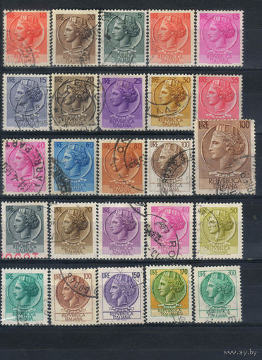 Италия Респ 1953-77 Медальон из Сиракуз Стандарт #885,887,932-3,935-9,955A,965,971,1051,1073-4,1253,1258,1261-2,1264,12 67,1369,1522,1593