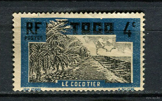 Французские колонии - Того - 1924 - Кокосовая плантация 4С - [Mi.67] - 1 марка. MH.  (Лот 41Jw)-T9P1