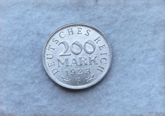 Werty71 Германия 200 марок 1923 G Веймар