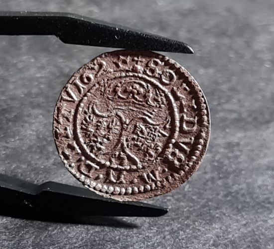 Солид 1625 года Сигизмунд 3 Речь Посполитая Вильно НЕЧАСТАЯ
