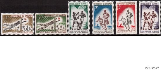 Дагомея-1963,(Мих.213-218)  **  , Спорт, Футбол, (полная серия)