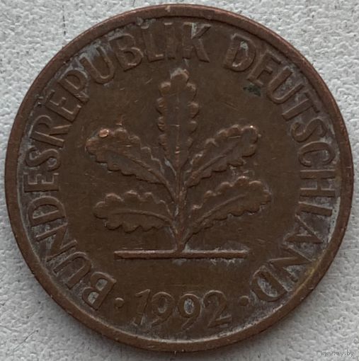 Германия 2 пфеннига 1992 г. A