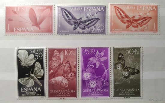 Испанская сахара- Гвинея \51ф\ Испания 1964 ФАУНА АФРИКИ Бабочки