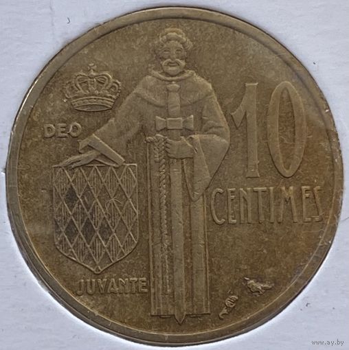 Монако 10 сантимов 1962 г. В холдере