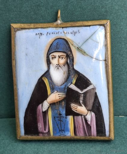 Иконка финифть, Никандр Пустынножитель.