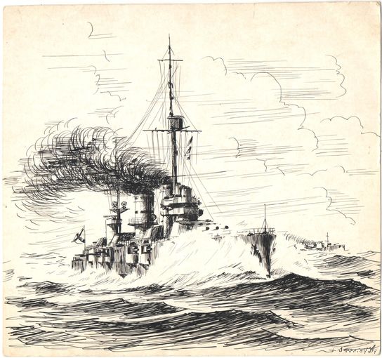 Линейный корабль "Полтава", А.Заикин, 1982 год