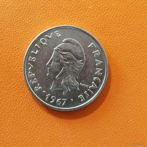 Новая Каледония 20 франков, 1967 г, KM# 6