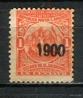 Сальвадор - 1900 - Надпечатка 1900 на 1С - [Mi.198II] - 1 марка. Чистая без клея.  (Лот 60GM)-T2P57