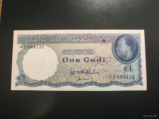 Гана 1 среди образца 1965 года UNC p5 редкая