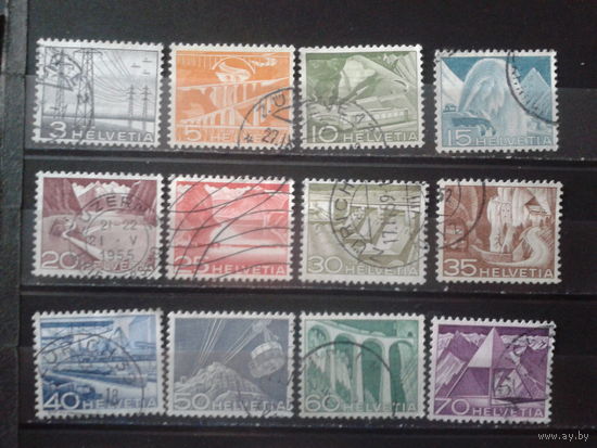 Швейцария 1949 Природа и техника, стандарт Полная серия