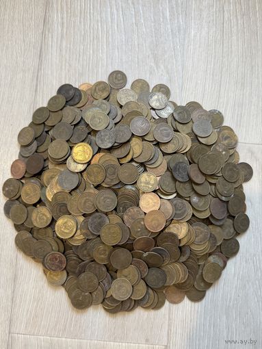 3 копейки 1961-91. Лот 2,73 кг (около 900 штук)