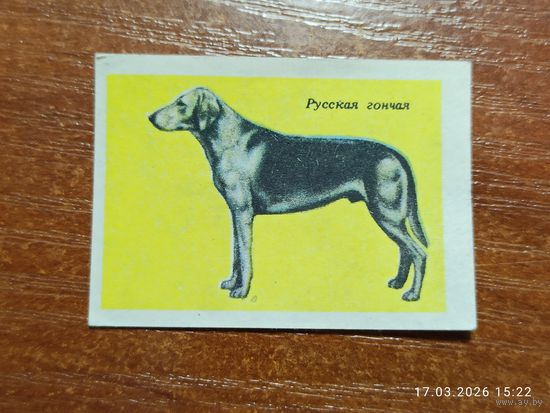 Спичечная этикетка Русская гончая