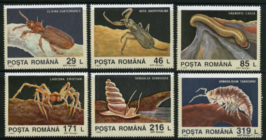 1993 Животные из пещеры Мовиле 4942 - 4947 фауна   MNH