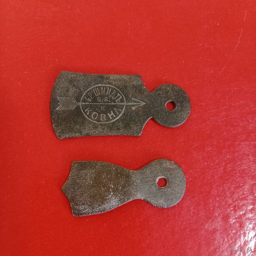 Накладка, шторка на замок. Задвижка на замочную скважину 2 шт царизм, одна с клеймом