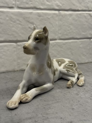 Статуэтка фарфоровая Мраморный дог.ЛФЗ .Распродажа коллекции!!!
