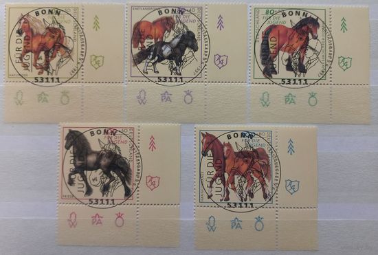 Германия. 1997г. Лошади.