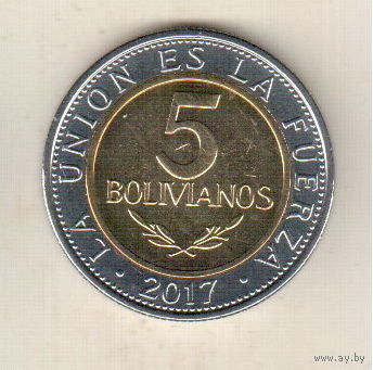 Боливия 5 боливиано 2017