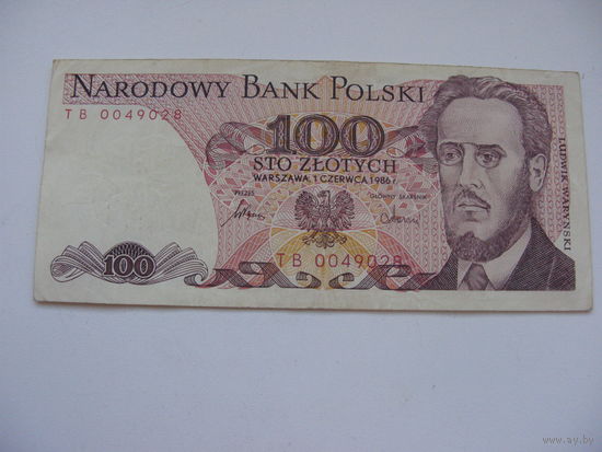 Польша 100 злотых 1986