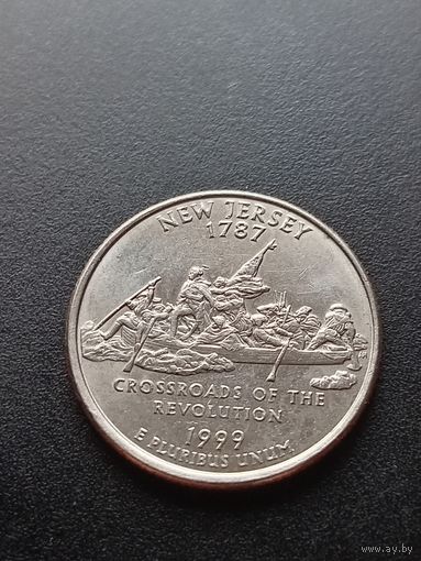 США 25 центов 1999 г. D - Нью-Джерси