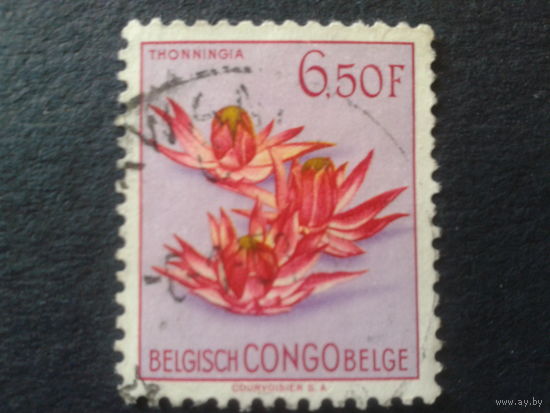 Конго 1952 колония Бельгии цветы