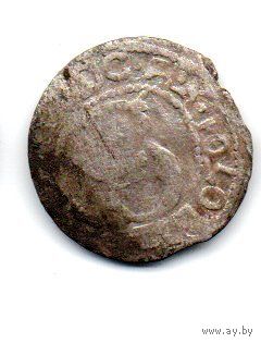 Город Рига (Светлейшая Речь Посполитая Обоих Народов). 1 солид. Зыгмунт III. Серебро.