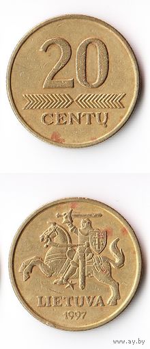 20 центов Литва 1997 год