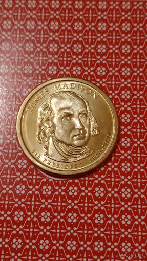 США 1 доллар 2007 D 4 президент Джеймс Мэдисон