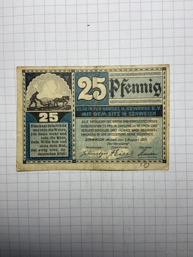 Нотгельд 25 пфеннигов Германия -3012