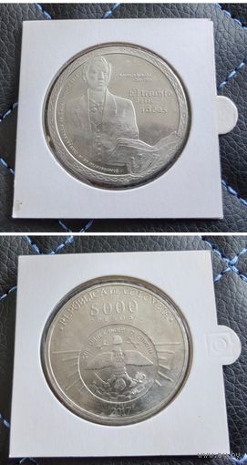 Распродажа с 1 рубля!!! Колумбия 5000 песо (200 лет - Свободной Кундинамарке, Антонио Нариньо) 2017 г. UNC