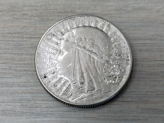 Монета 5 злотых 1934 года. Ядвига. Польша. Серебро.