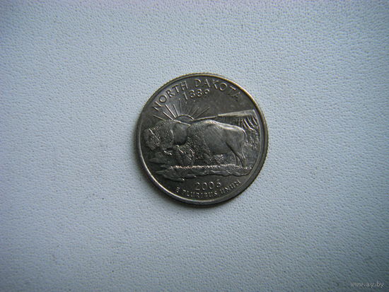 Квотер (25 центов) США 2006г. СЕВЕРНАЯ ДАКОТА. Р.