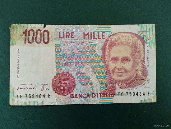 1000 лир Италия.