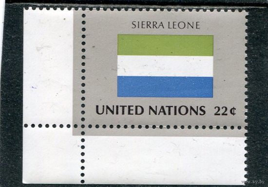 США. ООН Нью-Йорк. Флаг Сьерра Леоне