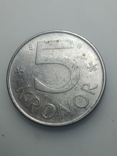 Швеция 5 крон 1982  года .