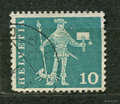 Почтовый служащий 15 века. Швейцария. 1960