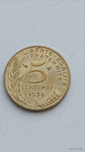 Франция. 5 сантимов 1998 года