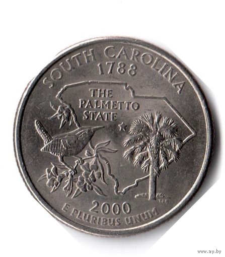 США. 1/4 доллара (1 квотер, 25 центов). 2000. Южная Каролина. P