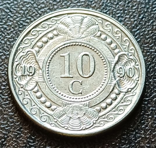Нидерландские Антильские острова 10 центов, 1990    ( 1-4-2 )