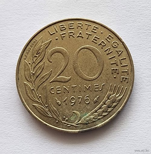 Франция 20 сантимов, 1976