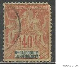 Новая Каледония. Аллегория. Мир и Торговля. 1892г. Mi#47.