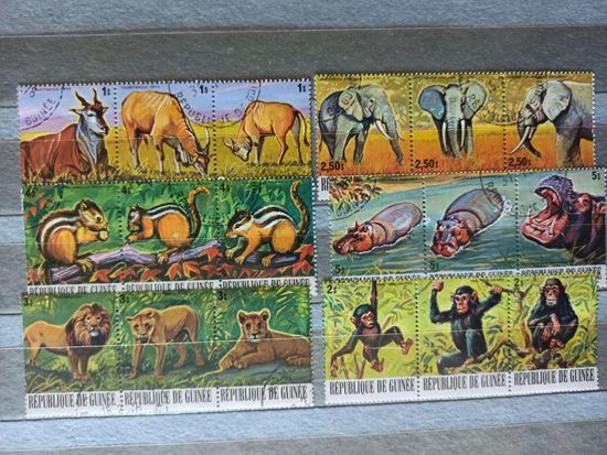 Гвинея. 1977. Фауна. В сцепках